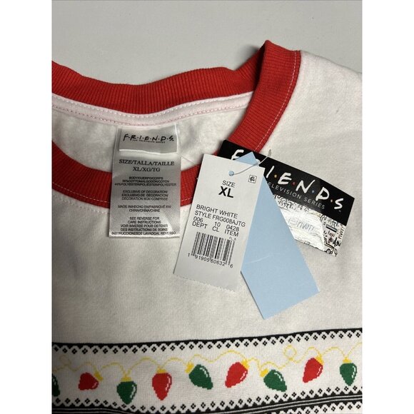 Friends TV Show Christmas Sweatshirt Stockings Joey Chandler Phoebe Ross Monica - Picture 3 of 8